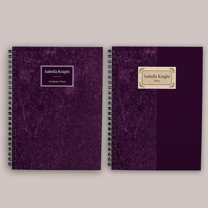 Academic Diary & Notebook Set - Amaranthine