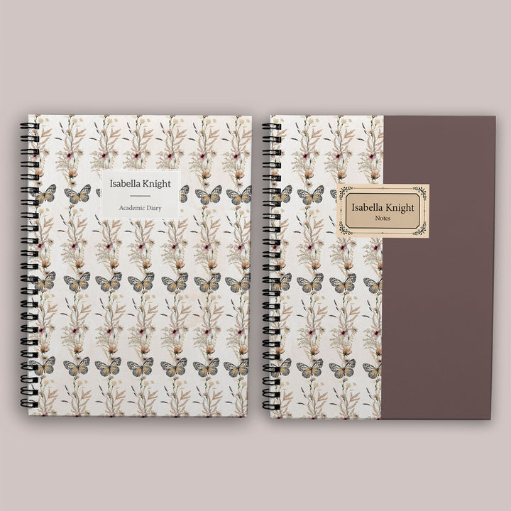 Academic Diary & Notebook Set - Vanilla Cream