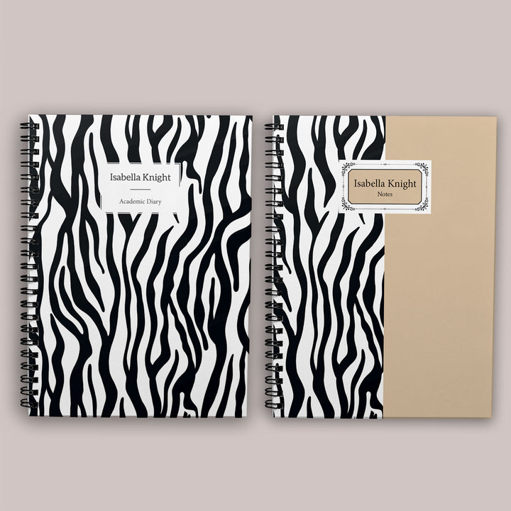 Academic Diary & Notebook Set - Zebra