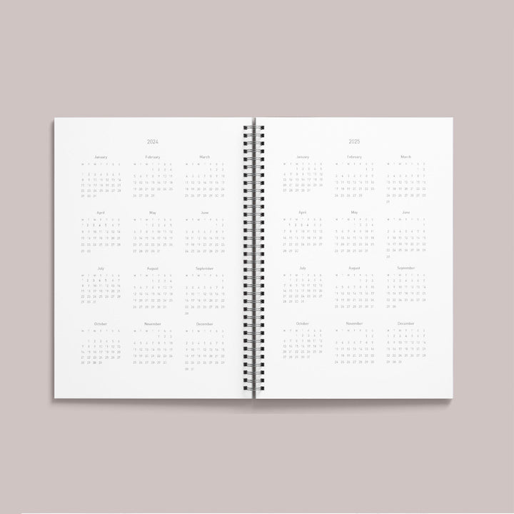 Academic Diary & Notebook Set - Washed Black