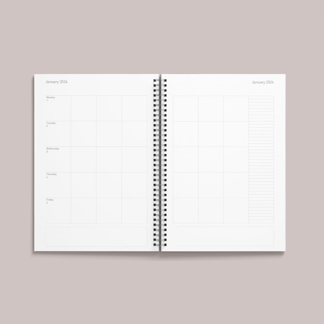 Academic Diary & Notebook Set - Vanilla Cream