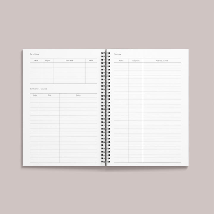 Academic Diary & Notebook Set - Vanilla Cream