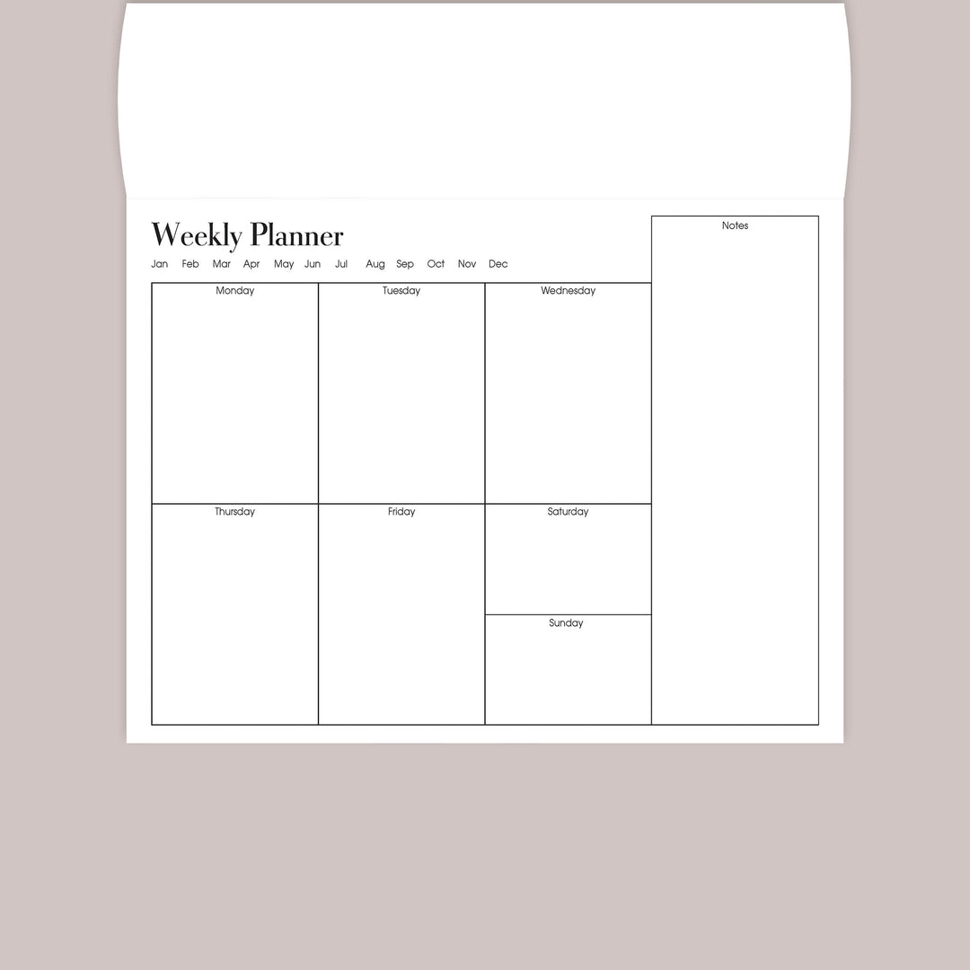 Weekly Desk Planner - Pretty Shimmer