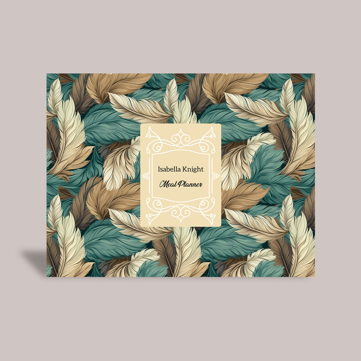 Meal Planner - Teal Feathers