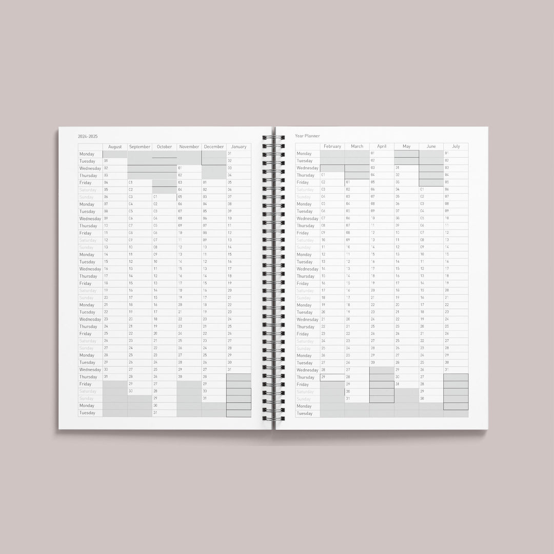 Teacher Planner - Cream Lash