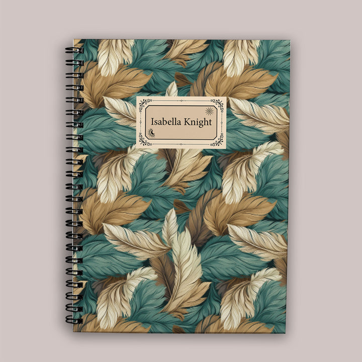 Wellness Journal - Teal Feathers