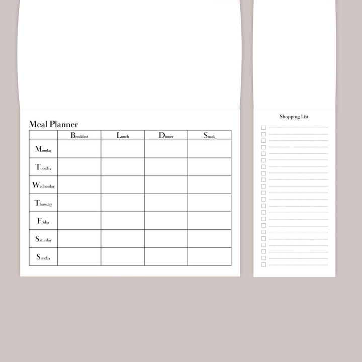 Meal Planner Set - Washed Black